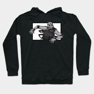 Spider Monster Comic Book Creature Black&White Hoodie